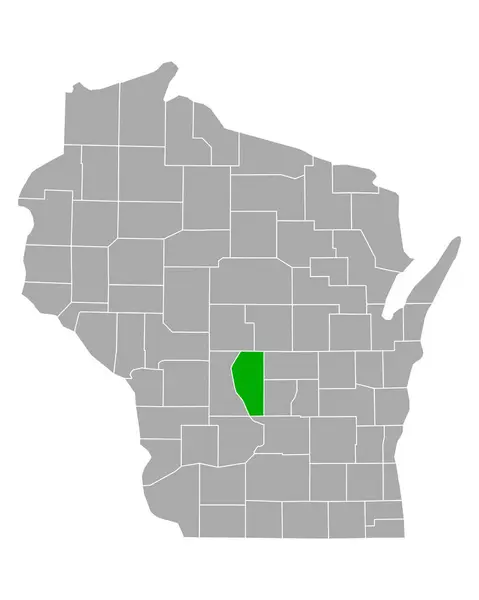 Mapa Adamów Wisconsin — Wektor stockowy