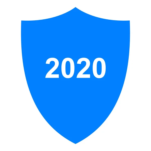 Jaar 2020 Schild Als Vectorillustratie — Stockvector