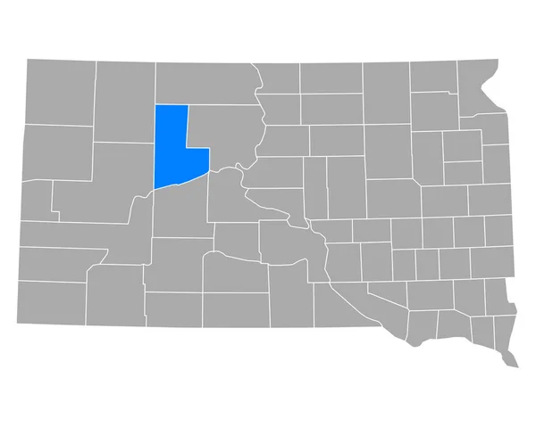Mapa Portas Automáticas Dakota Sul — Vetor de Stock