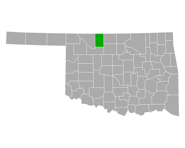 Kaart Van Alfalfa Oklahoma — Stockvector