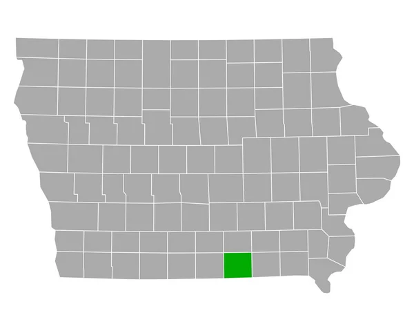 Mapa Appanoose Iowě — Stockový vektor