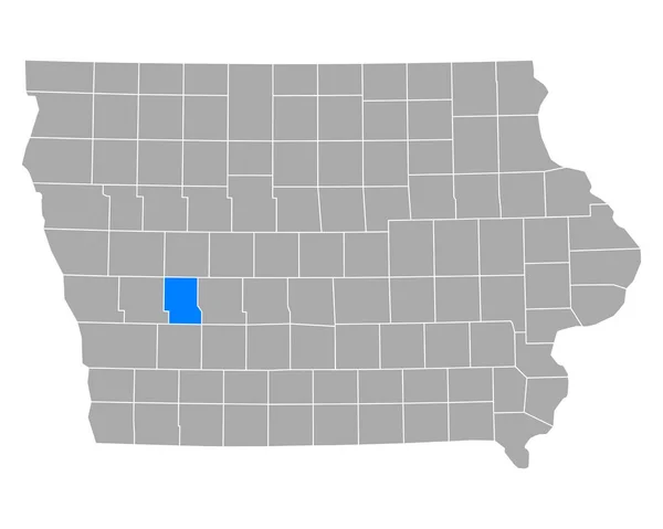 Mappa Audubon Iowa — Vettoriale Stock