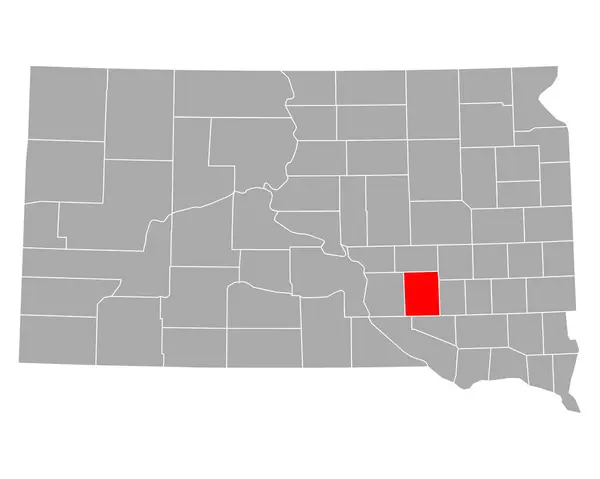 Mapa Aurora Dakota Del Sur — Archivo Imágenes Vectoriales