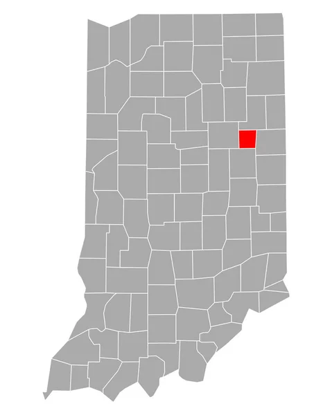 Mapa Blackford Indiana — Vector de stock
