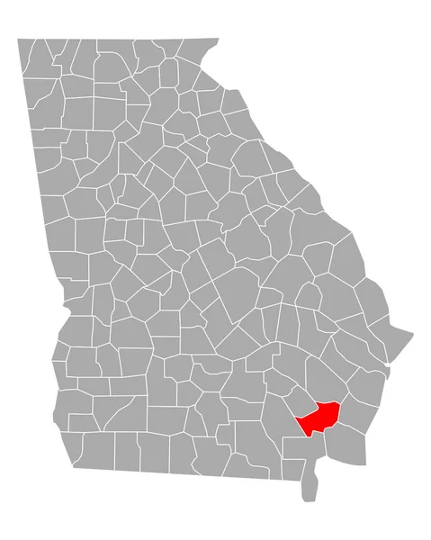 ジョージア州のブラントリー地図 — ストックベクタ