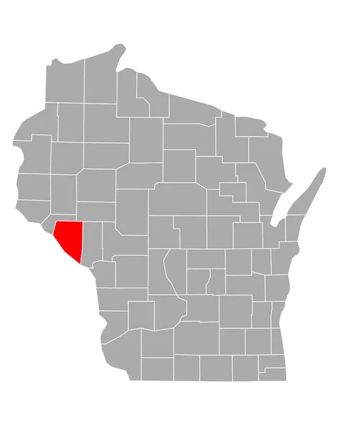 Mapa Búfalo Wisconsin — Vetor de Stock