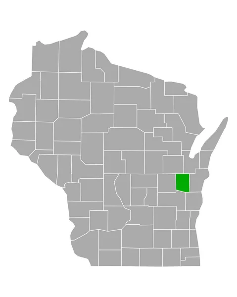 Map Calumet Wisconsin — Stock Vector