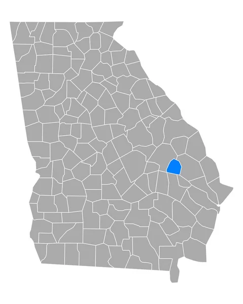 ジョージア州のキャンドラー地図 — ストックベクタ