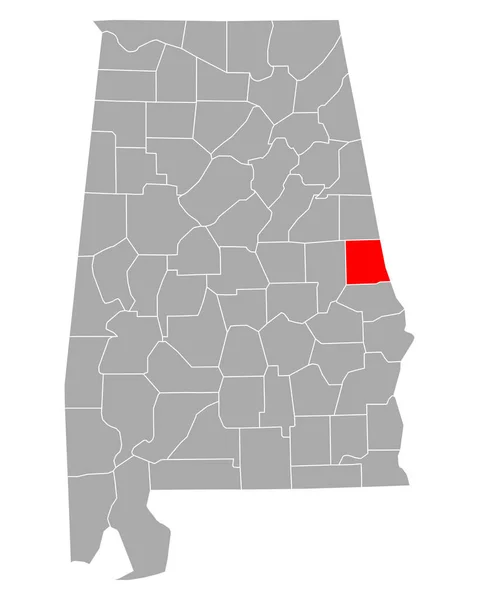 Karte Von Kammern Alabama — Stockvektor