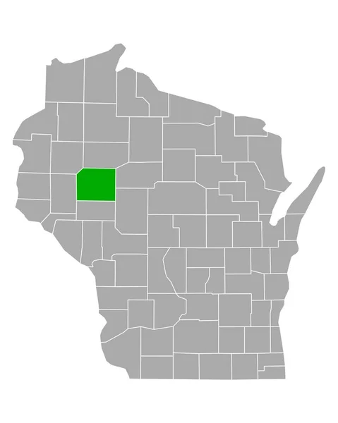 Carte Chippewa Dans Wisconsin — Image vectorielle