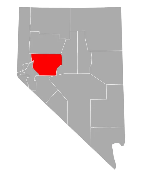 Mapa Churchill Nevada — Vetor de Stock