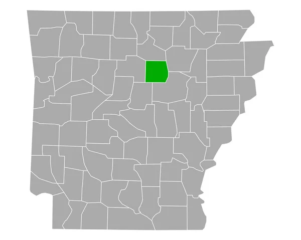 Mapa Cleburne Arkansasu — Stockový vektor