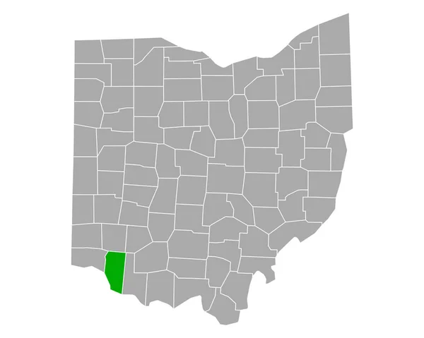 Carte Clermont Ohio — Image vectorielle