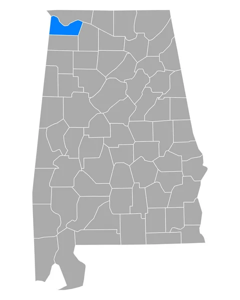 Mapa Colbert Alabama — Vector de stock