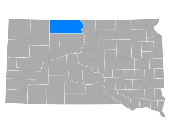 Mappa Corson South Dakota — Vettoriale Stock