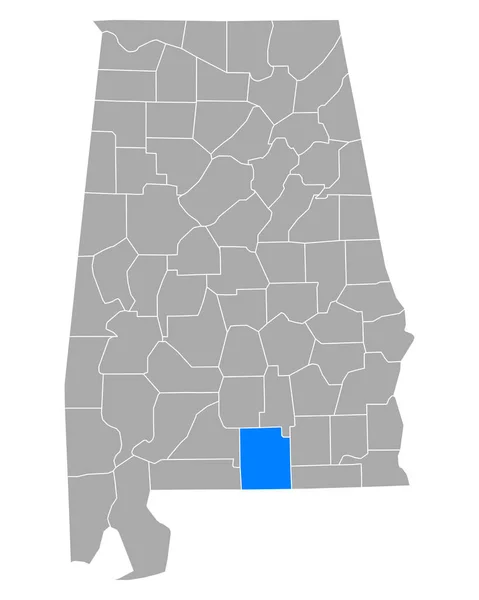 Mapa Covingtonu Alabamě — Stockový vektor