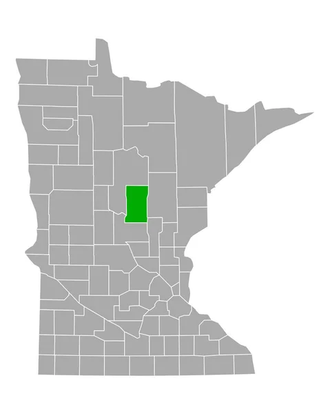 Karte Von Crow Wing Minnesota — Stockvektor