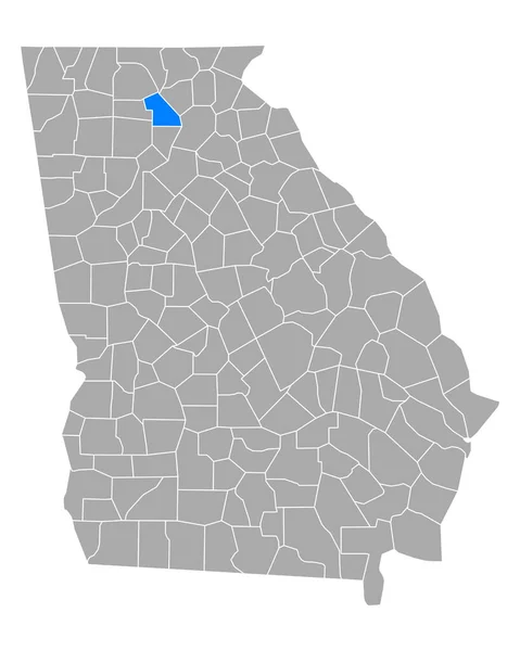 Mapa Dawson Georgia — Vector de stock