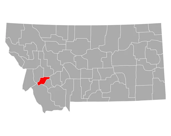 Mapa Deer Lodge Montana — Vector de stock