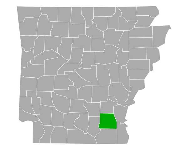 Mapa Drew Arkansas — Archivo Imágenes Vectoriales