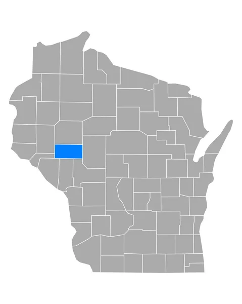 Eau Claire Wisconsin Haritası — Stok Vektör