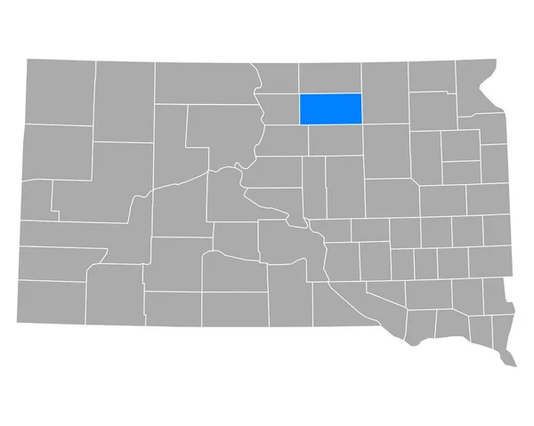 Mapa Edmunds Dakota Del Sur — Archivo Imágenes Vectoriales