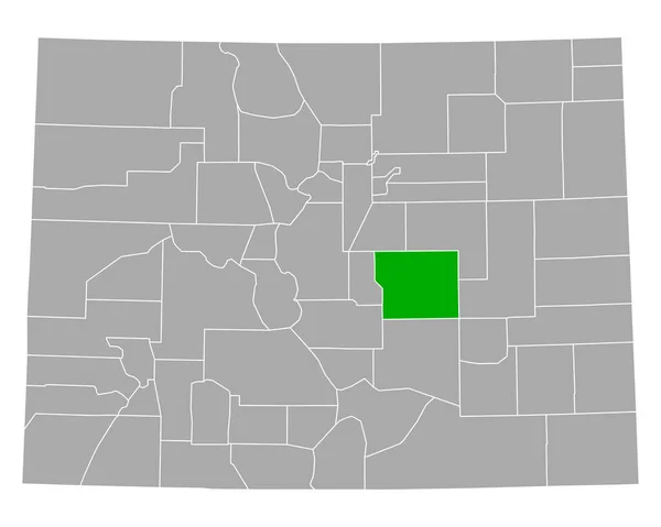 Mapa Paso Kolorado — Wektor stockowy