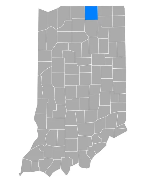 Karte Von Elkhart Indiana — Stockvektor