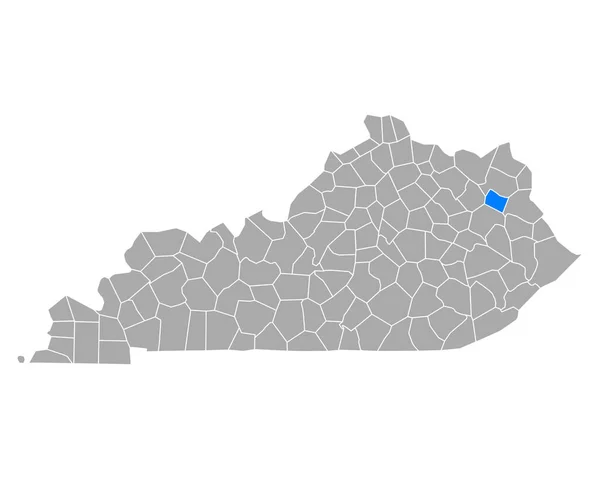 Kentucky Deki Elliott Haritası — Stok Vektör
