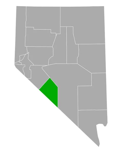 Map Esmeralda Nevada — Stock Vector