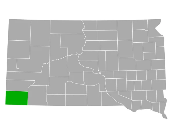 Mapa Fall River Południowej Dakocie — Wektor stockowy