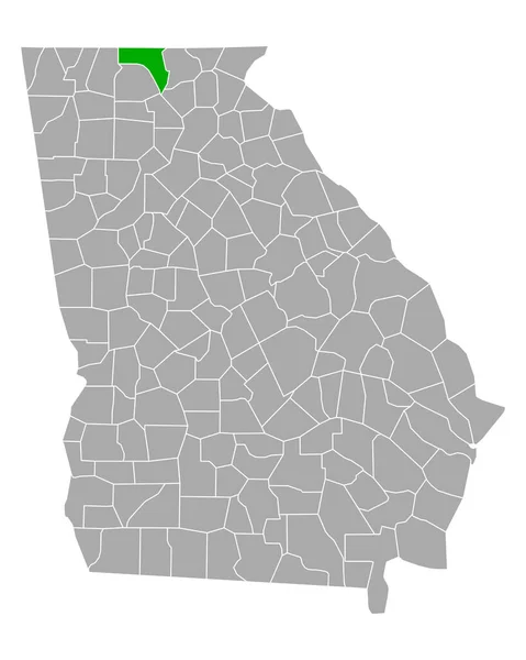 ジョージア州のファニン地図 — ストックベクタ