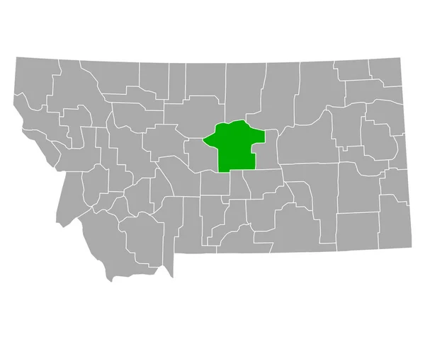 モンタナ州のファーガス地図 — ストックベクタ