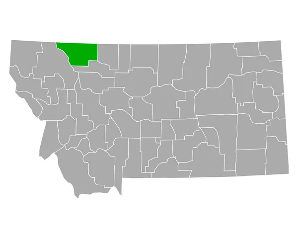 Mapa Geleira Montana —  Vetores de Stock