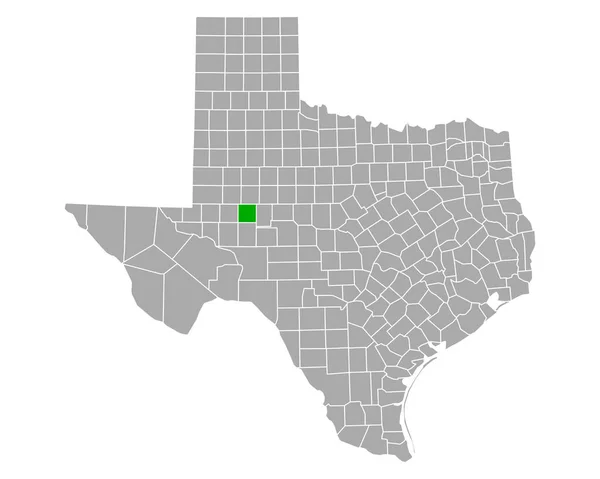 Mapa Glasscock Teksasie — Wektor stockowy