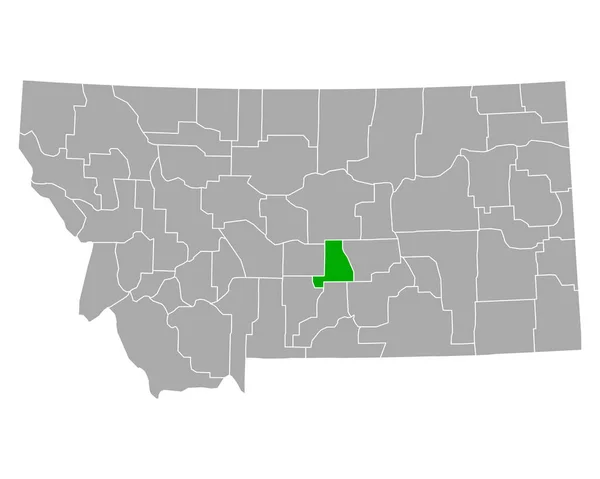 モンタナ州のゴールデンバレーの地図 — ストックベクタ