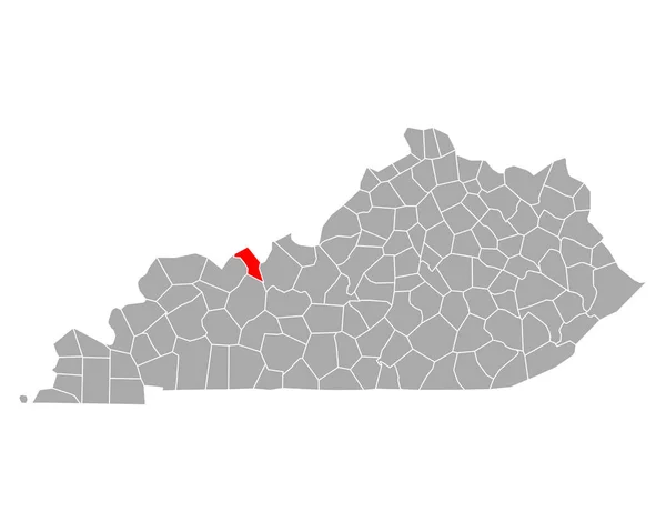 Kentucky Deki Hancock Haritası — Stok Vektör