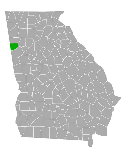 ジョージア州のハラルソン地図 — ストックベクタ