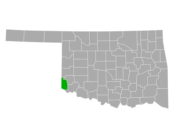 Karta Över Harmon Oklahoma — Stock vektor