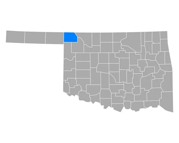 Mapa Harperu Oklahomě — Stockový vektor