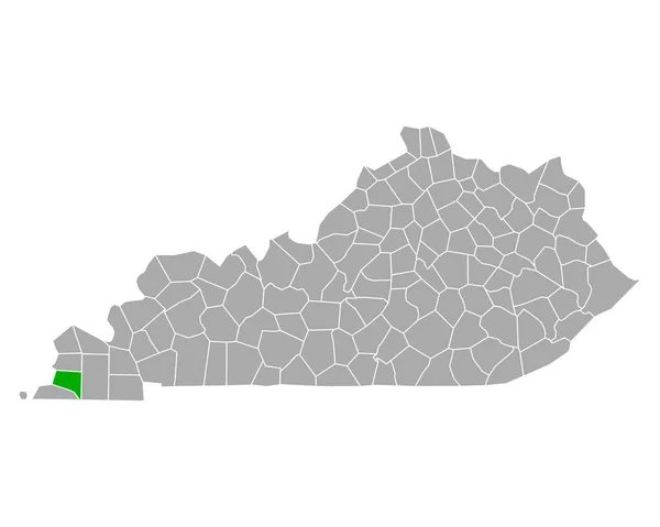 Mapa Hickmana Kentucky — Wektor stockowy