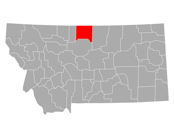 Hill Térképe Montana Helységben — Stock Vector