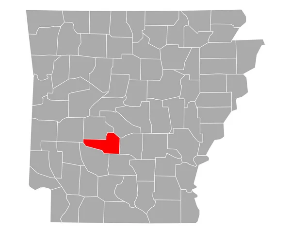 Mapa Horkého Pramene Arkansasu — Stockový vektor