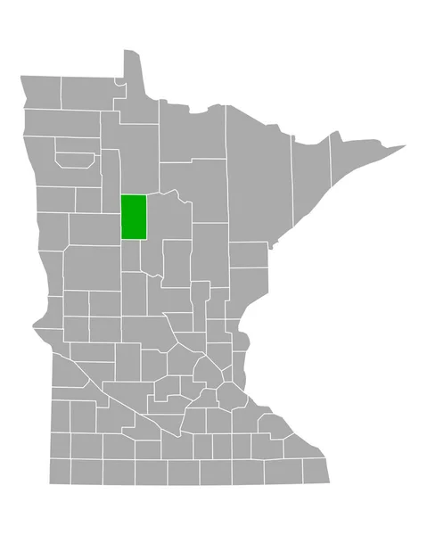 Kaart Van Hubbard Minnesota — Stockvector