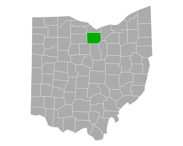 Mapa Huron Ohio —  Vetores de Stock