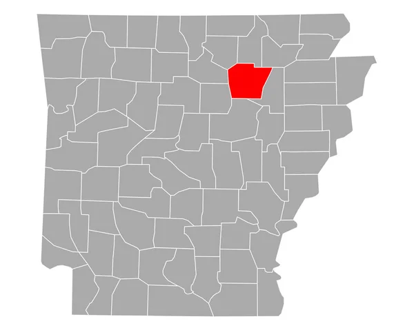 Karte Von Unabhängigkeit Arkansas — Stockvektor