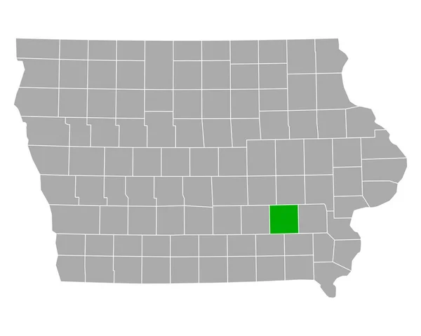 Kaart Van Keokuk Iowa — Stockvector