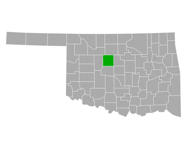 Karta Över Kingfisher Oklahoma — Stock vektor