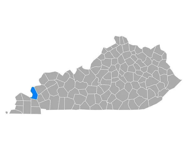 Kaart Van Livingston Kentucky — Stockvector