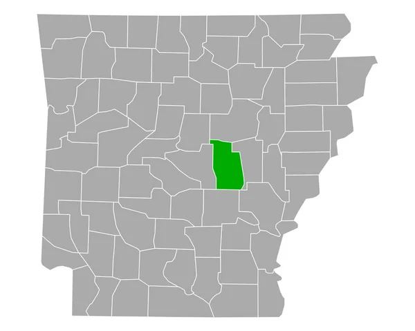 Map Lonoke Arkansas — Stock Vector